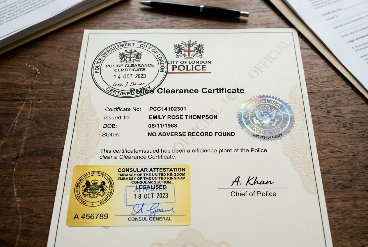 Police Clearance Certificate Attestation Qatar